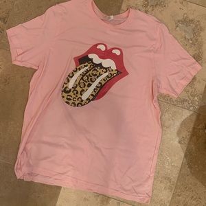 Leopard Rolling Stones tee